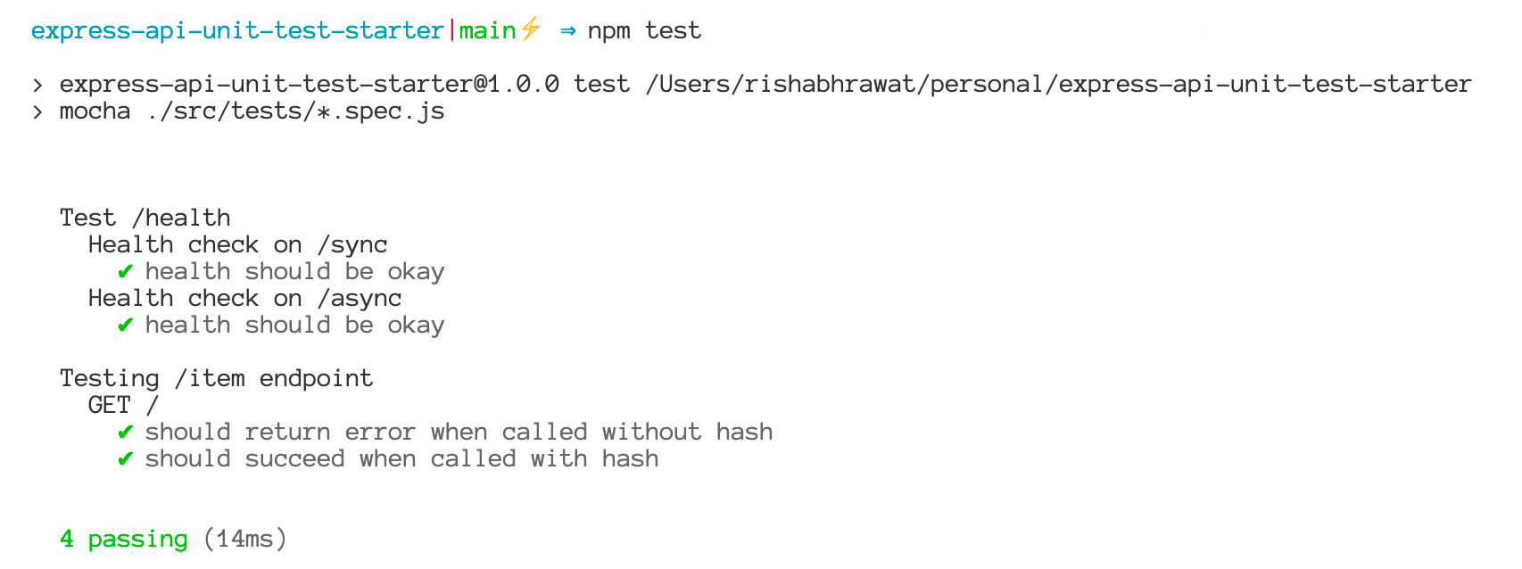 Unit test suites for reading item from DB